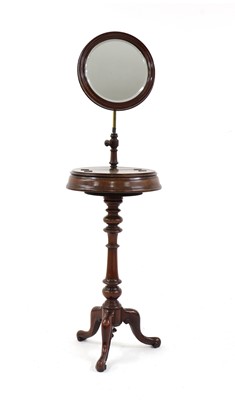 Lot 370 - A Victorian mahogany gentleman's mirror on stand