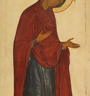 Lot 50 - A large icon of the Mother of God