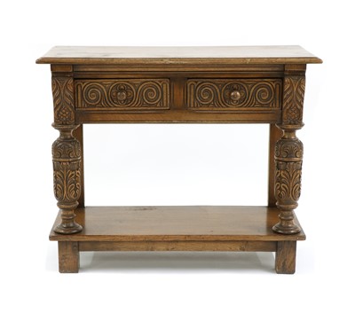 Lot 287 - A Jacobean style oak side table