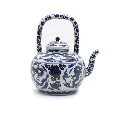Lot 273 - A Chinese blue and white teapot and cover