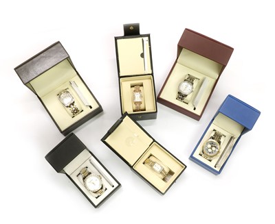 Lot 307 - Six Ingersoll gem set quartz watches