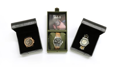 Lot 308 - Three Avi-8 watches