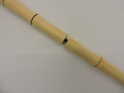 Lot 297 - A sectional ivory walking stick