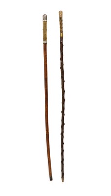 Lot 326 - A late Victorian silver-mounted walking stick