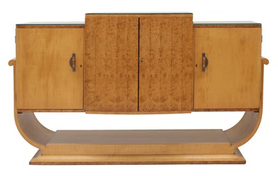 Lot 167 - An Art Deco burr maple sideboard