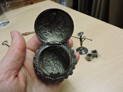 Lot 54 - Two Chinese silver miniatures