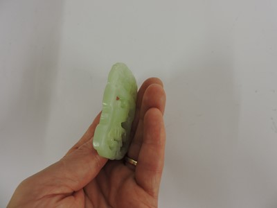 Lot 116 - Two Chinese pierced and carved jade plaques