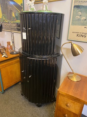 Lot 172 - An Art Deco ebonised cocktail cabinet