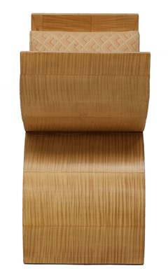 Lot 221 - An Art Deco 'X' frame maple stool