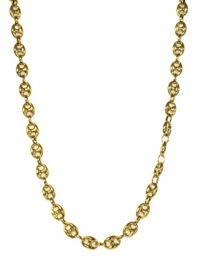 Lot 103 - A 9ct gold hollow anchor link chain