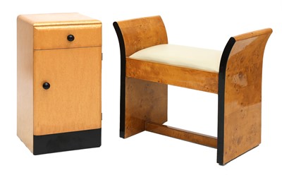 Lot 194 - An Art Deco-style maple stool