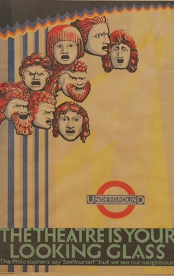 Lot 156 - A London Underground poster: 'The Theatre is your Looking Glass'