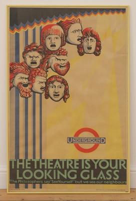 Lot 156 - A London Underground poster: 'The Theatre is your Looking Glass'