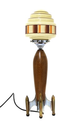 Lot 189 - An Art Deco rocket table lamp