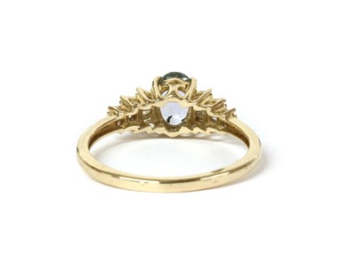 Lot 121 - A 9ct gold gem set and diamond ring