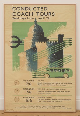 Lot 161 - A London Transport poster: 'Conducted Coach Tours'