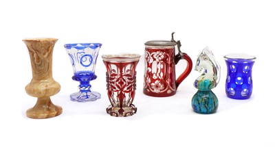 Lot 258 - A collection of 19th century and later Bohemian glass ware