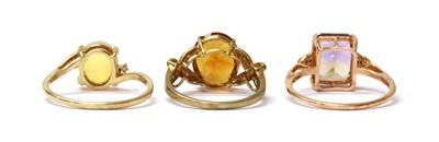 Lot 219 - A 9ct gold ametrine and diamond ring