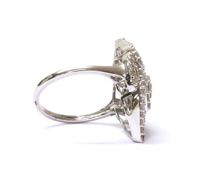 Lot 88 - A 9ct white gold diamond cluster ring
