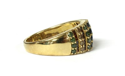 Lot 37 - A 9ct gold treated diamond tapered band ring