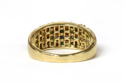Lot 37 - A 9ct gold treated diamond tapered band ring
