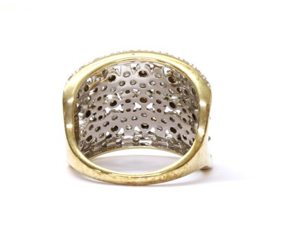 Lot 70 - A 9ct gold diamond and  brown diamond ring