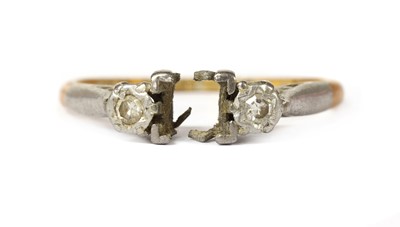 Lot 1346 - An 18ct gold ring mount