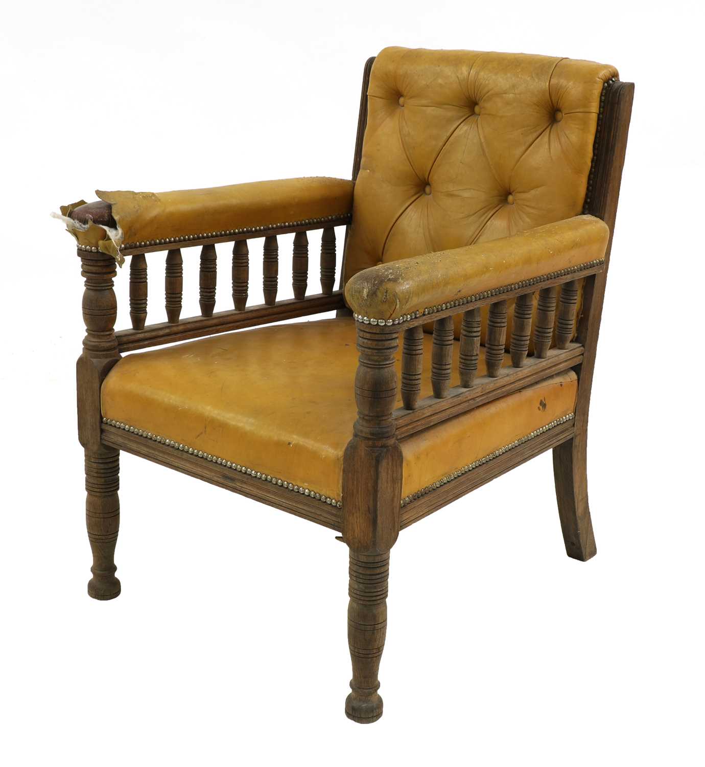Lot 45 - An Aesthetic Movement library chair