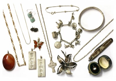 Lot 191 - A quantity of silver jewellery