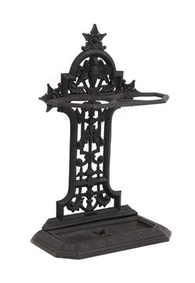 Lot 383 - A Victorian painted cast iron stick stand