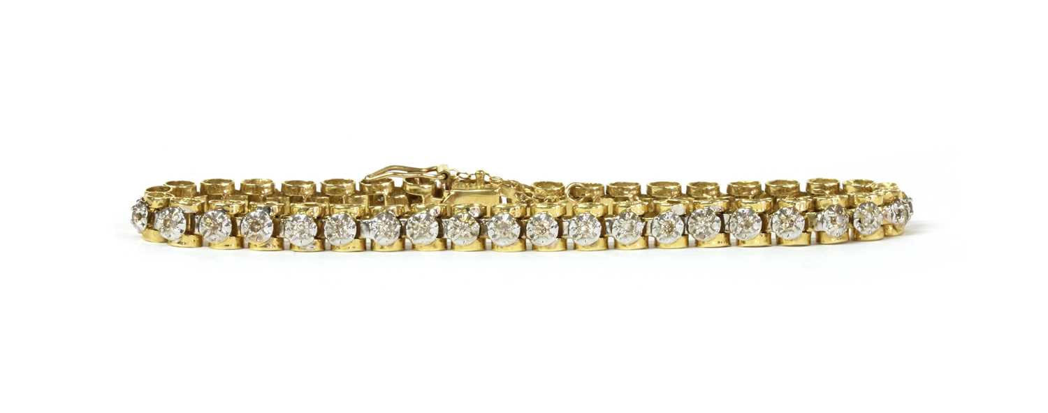 Lot 35 - A gold diamond bracelet