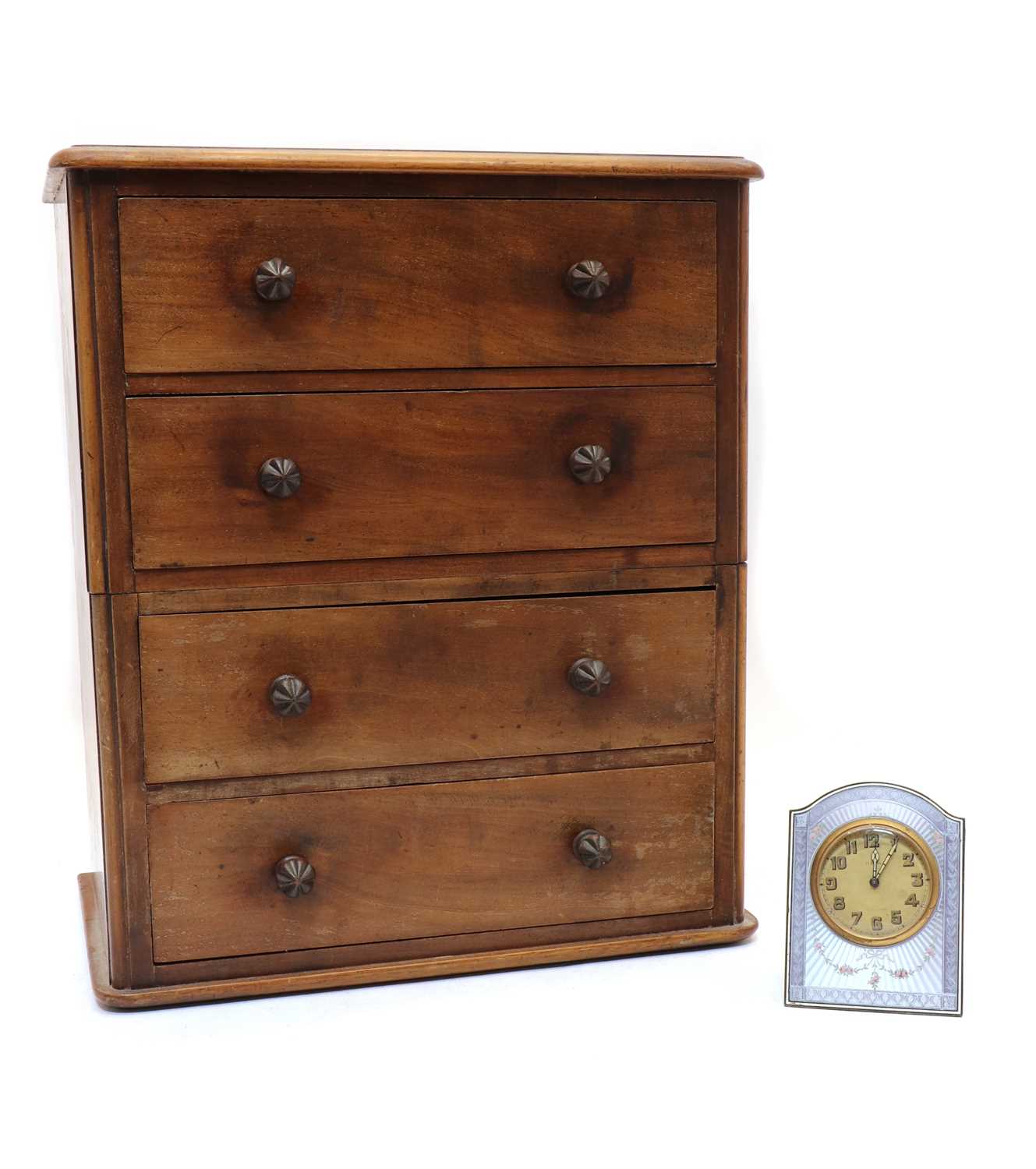 Lot 79 - A Victorian mahogany apprentice chest of four long drawers