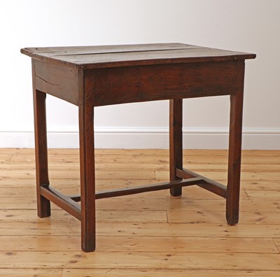 Lot 444 - A George III oak side table