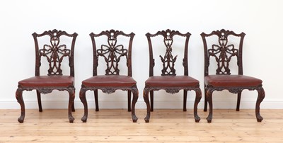 Lot 81 - A set of twelve mahogany dining chairs in the manner of Gillows