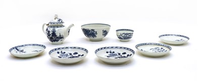 Lot 106 - A collection of 18th century blue and white porcelain tea wares