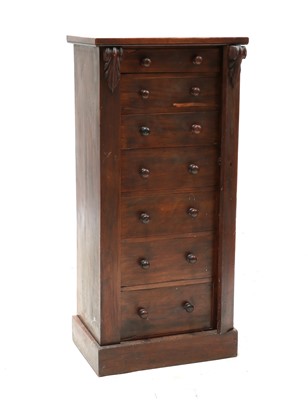Lot 371 - A Victorian walnut Wellington chest