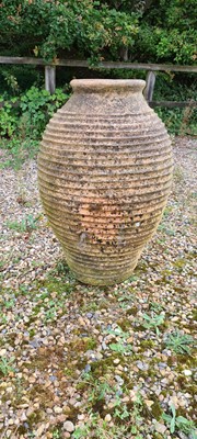 Lot 362 - A large terracotta olive pot