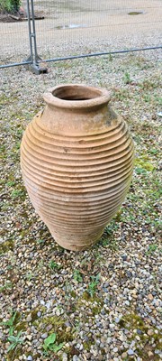 Lot 362 - A large terracotta olive pot