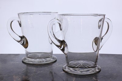 Lot 288 - A pair of Edward VII glass wine coolers