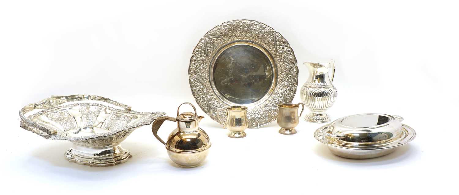 Lot 62 - A collection of silver and silver plated items
