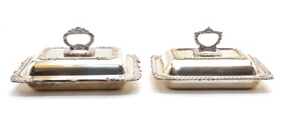 Lot 38 - Three silver plated tureens and covers