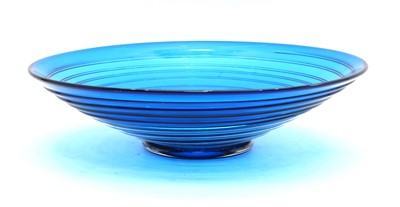 Lot 155 - A Whitefriars Kingfisher blue glass bowl of tapering stepped design
