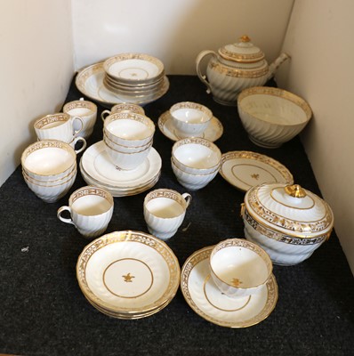 Lot 175 - A Regency New Hall porcelain teaset
