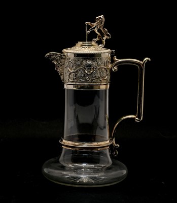 Lot 150 - A silver-plated claret jug
