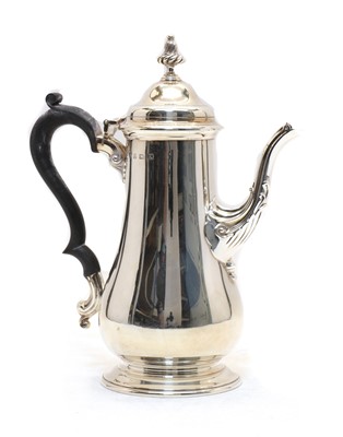 Lot 55 - A silver coffee pot