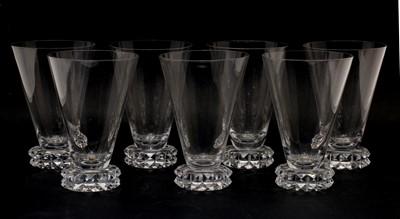 Lot 246 - A set of seven St Louis 'Diamant' crystal drinking glasses