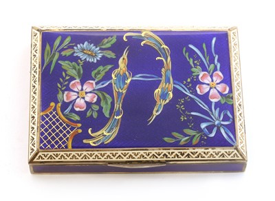 Lot 78 - A silver-gilt and enamelled box and cover