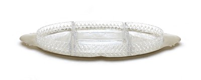 Lot 77 - A silver and glass serving dish
