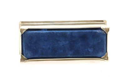 Lot 75 - A silver velvet jewellery casket