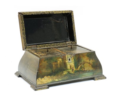 Lot 289 - A lacquered tea caddy